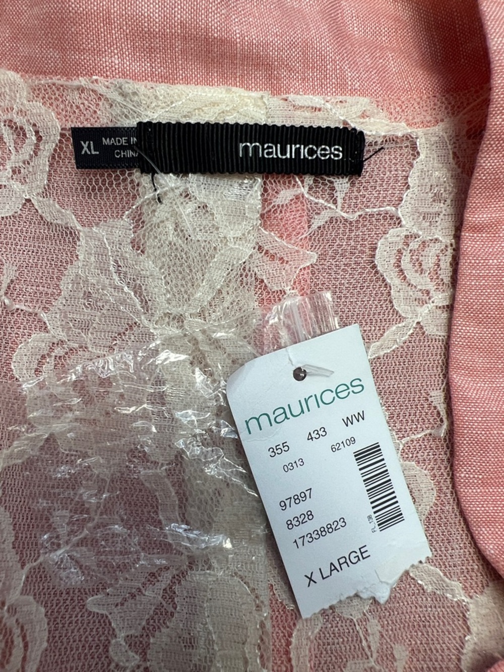 Maurices Light Salmon / Coral Jacket with Buttons & Ruffles New with Tags XL - Picture 3 of 14